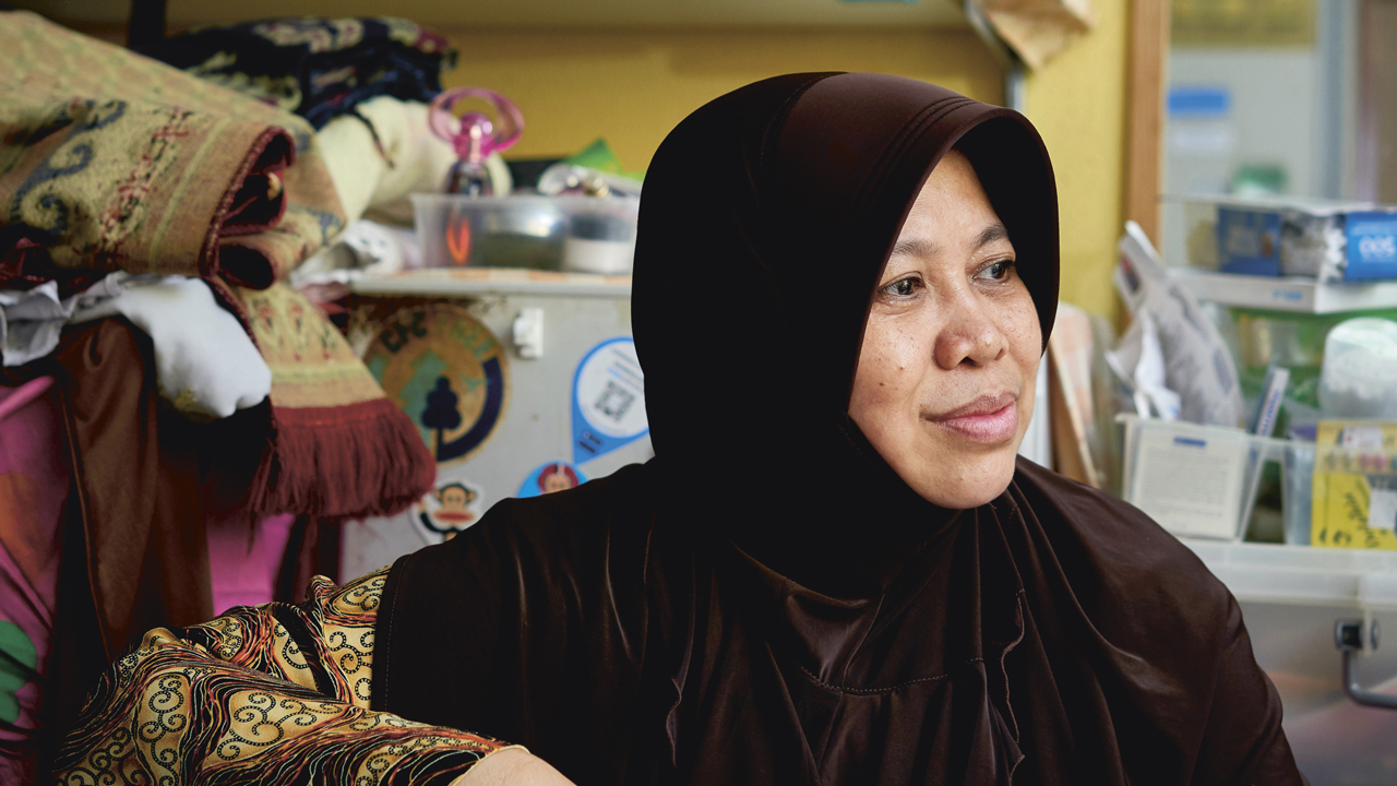 After her husband became bedridden, 46-year-old Madam Nisa Uswatan had to return to the workforce so as to provide for her young family. (Photo Source: NTUC This Week)