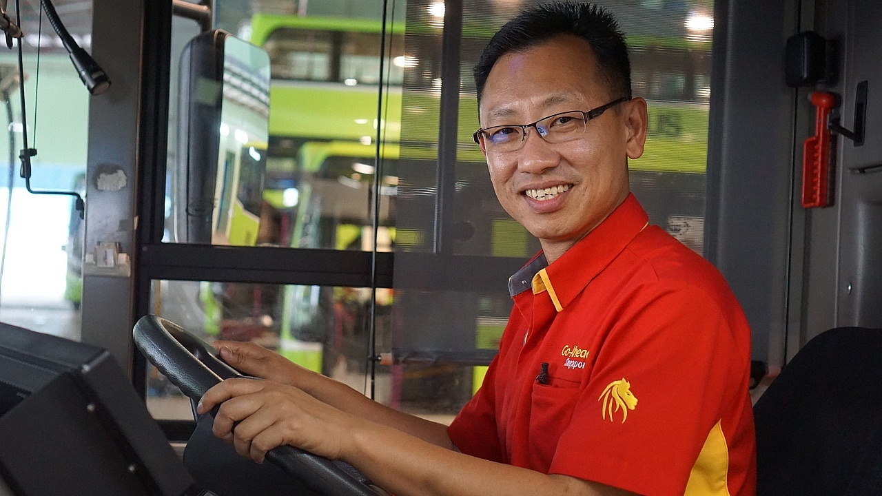 At 26, Mr Yap Hong Hwi found his calling as a bus captain - a job he relishes with pride till today, 15 years after joining the industry. Photo Source: NTUC ThisWeek