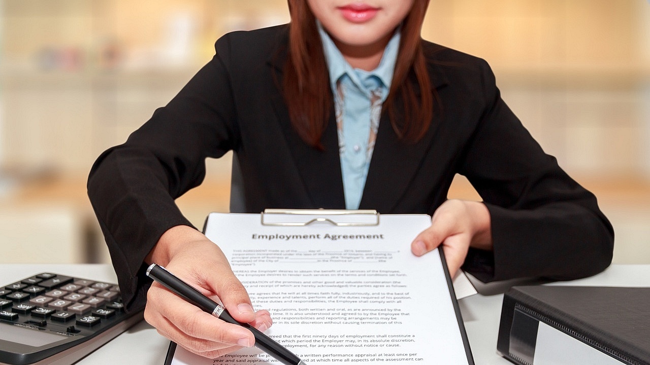 Signing an employment contract