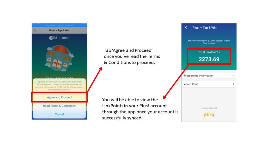 Sync your EZ-Link with your Plus! account