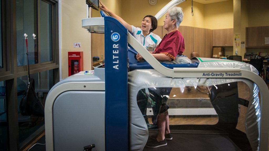 machines like AlterG have been useful in helping seniors 