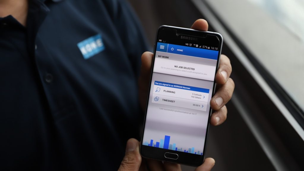 The KONE Field Mobility Tool packs all assignment details into an app that’s as simple to use as Facebook.