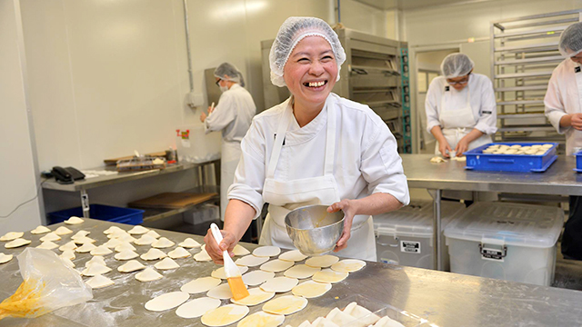 Mdm Law Siew Leng, 51, and her team of seven used to make 1,000 pastries an hour manually. But things have changed for the better with technology. 