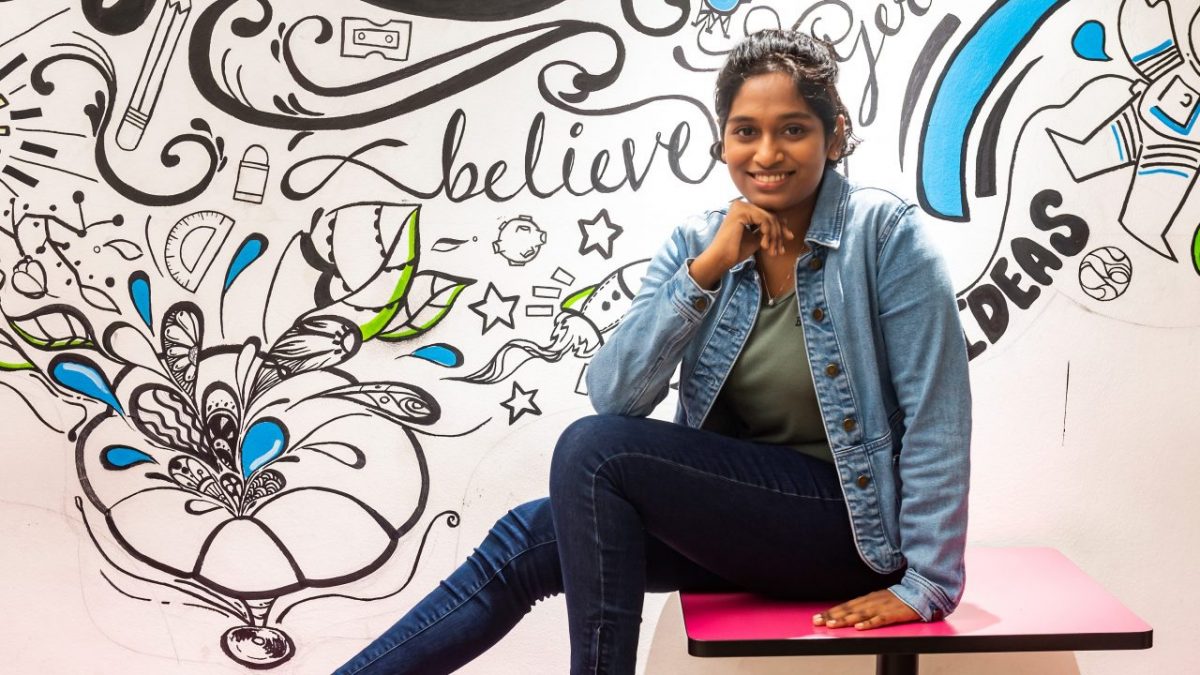 Photo 2 - Akshya Rameshkkumar, a graduate of Nanyang Polytechnic who was involved in Avengers Endgame. She was an intern responsible for creating the original design assets.