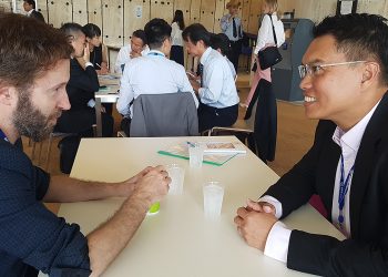 A meeting of minds between NTUC Assistant Secretary-General Patrick Tay and Stephen Russell of the United Kingdom Trades Union Congress. (NTUC)
