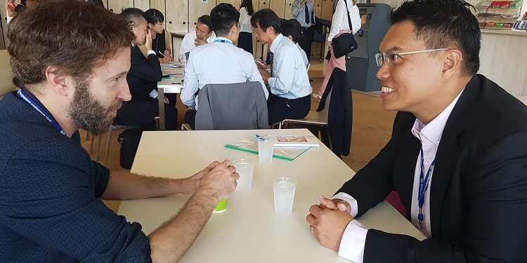 A meeting of minds between NTUC Assistant Secretary-General Patrick Tay and Stephen Russell of the United Kingdom Trades Union Congress. (NTUC)