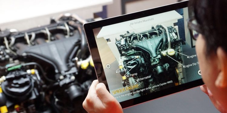 Augmented Reality programmes can be used with special headsets or even on portable devices such as tablets and mobile phones.