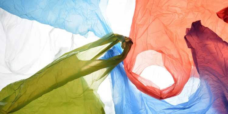 plastic bags of used and transparent colors