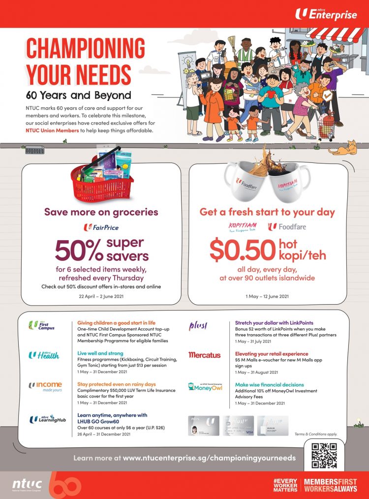 NTUC Turns 60 and the Deals Just Keep Coming - LabourBeat