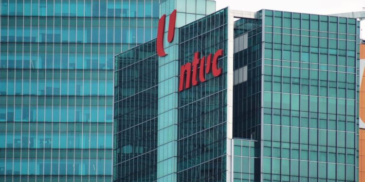 A picture of the NTUC Centre at One Marina Boulevard.